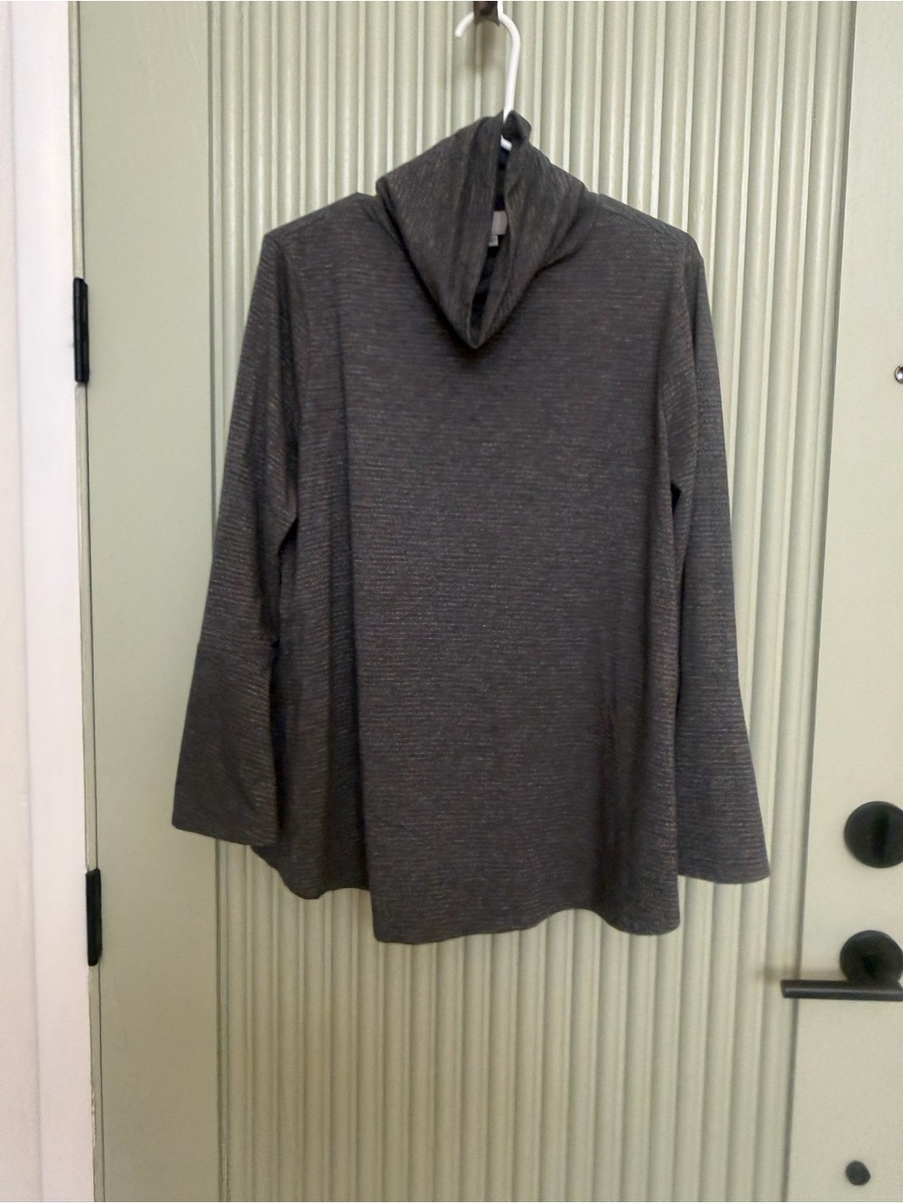 Anthropologie Retro Long Sleeve Top in Heathered Gray